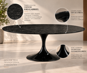 Ver imagem 4 de Mesa de Jantar Oval Saarinen 190x110cm em Mármore São Gabriel