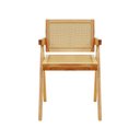 Ver imagem 2 de Cadeira com Assento Encosto Rattan Base Madeira Cor Natural