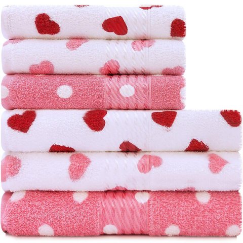 Kit 6 Peças Toalha Banho + Rosto Infantil Estampada 100% Algodão Felpuda Prisma Dohler Bf Casa