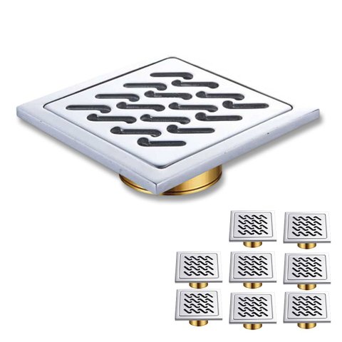 Ralo Inox Anti Odor 10x10 Kit 8 Uni Banheiro Lavabo Anti Inseto Higienico Cozinha Quintal Seguro Res