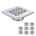 Ver imagem 1 de Ralo Inox Anti Odor 10x10 Kit 8 Uni Banheiro Lavabo Anti Inseto Higienico Cozinha Quintal Seguro Res
