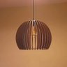 Luminária Teto tipo Pendente em MDF - Completa - Cor: Marrom - 2