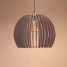 Luminária Teto tipo Pendente em MDF - Completa - Cor: Marrom - 4