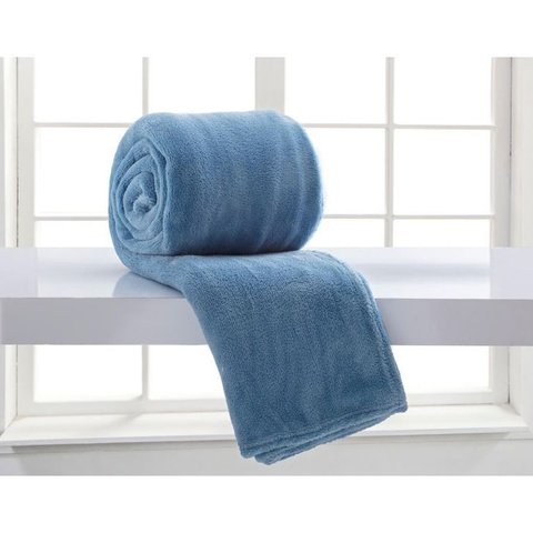 Manta Microfibra Home Design Solteiro 2,00x1,50 M - Denim
