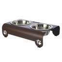 Ver imagem 1 de Comedouro Elevado Duplo Cão Porte Mini Marrom