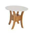 Ver imagem 2 de Conjunto Mesa Redonda Maya com 4 Cadeiras Paraty - Bagum Bege Freijó e Off White