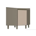 Ver imagem 1 de Balcão de Cozinha Modulado Canto Oblíquo Connect 1 Porta c/Tampo Duna/Cristal - Henn