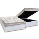 Ver imagem 1 de Conjunto Box Baú Casal Colchão Espuma Paropas D28 - Master Ag80 Prata Double Face 17 + Base Crc