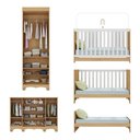 Ver imagem 5 de Quarto de Bebê Completo com Berço Americano 3 em 1 Ternura Multimóveis Mp4659 Madeirado/off White