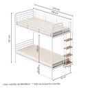Ver imagem 3 de Beliche em Ferro Aço Carbono Tubular Teko Casatema MadeiraOriginals Branco/Fosco/Álamo