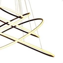 Lustre para Sala Pendente Led Integrado 5 Aros Moderno - 4