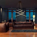 Ver imagem 3 de Lustre para Sala Pendente Led Integrado 5 Aros Moderno