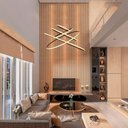Ver imagem 7 de Lustre para Sala Pendente Led Integrado 5 Aros Moderno