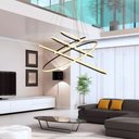 Ver imagem 5 de Lustre para Sala Pendente Led Integrado 5 Aros Moderno