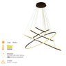 Lustre para Sala Pendente Led Integrado 5 Aros Moderno - 2