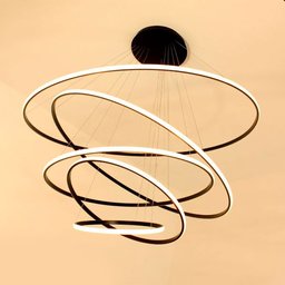 Lustre para Sala Pendente Led Integrado 5 Aros Moderno - 6