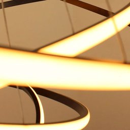 Lustre para Sala Pendente Led Integrado 5 Aros Moderno - 9