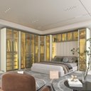 Ver mais imagens de Modulado com 14 Portas 392cm x 240cm 100% MDF Mod 007 Innova Bege/Off White