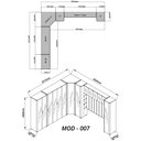 Ver imagem 5 de Modulado com 14 Portas 392cm x 240cm 100% MDF Mod 007 Innova Bege/Off White
