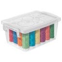 Ver imagem 4 de Kit 6 Caixas Organizadoras Plástico Transparente Tampa com Trava Ordene Bel Fit Brinquedos Closet