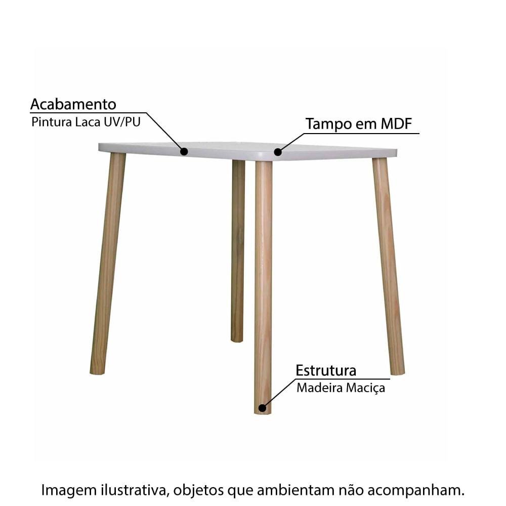 Mesa Infantil Hora de Brincar - Pinus/branco - 2