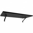 Ver imagem 1 de Prateleira com Suporte 20x60cm Preta - 3068299 - Zamar