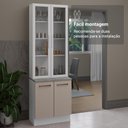 Ver imagem 7 de Kit Balcão + Cristaleira 70cm Branco/crema Agata Madesa 01