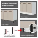 Ver imagem 6 de Kit Balcão + Cristaleira 70cm Branco/crema Agata Madesa 01