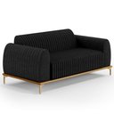 Ver imagem 1 de Sofá 180cm 3 Lugares Base Gold Molino D06 Linho D-465 Chumbo - Mpozenato