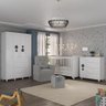 Quarto Completo Com Poltrona De Amamentação E Puff Pimpolho Mp4079 Branco/Cinza Branco/Cinza - 1