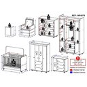 Ver imagem 4 de Quarto Completo Com Poltrona De Amamentação E Puff Pimpolho Mp4079 Branco/Cinza Branco/Cinza