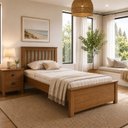 Ver imagem 1 de Cama Solteirão Madeira Maciça - Ecoconfort Amêndoa