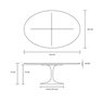 Mesa Saarinen Tulipa Oval Espirito Santo 180x100cm - 3