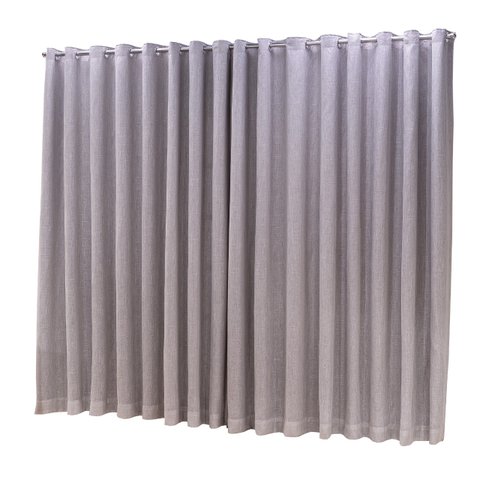 Cortina Oxford com linho 2,80x1,80 Para Varão Duplo:Cinza