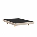 Ver imagem 2 de Cama Box Casal Osaka Flutuante Estilo Japonesa 138x188 Base Estofada Linho Bege - Desk Design