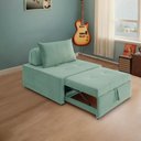 Ver imagem 5 de 4 em 1 Poltrona, Puff, Chaise e Cama Ares Verde Claro Estofama