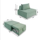 Ver imagem 6 de 4 em 1 Poltrona, Puff, Chaise e Cama Ares Verde Claro Estofama