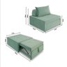 4 em 1 Poltrona, Puff, Chaise e Cama Ares Verde Claro Estofama - 6