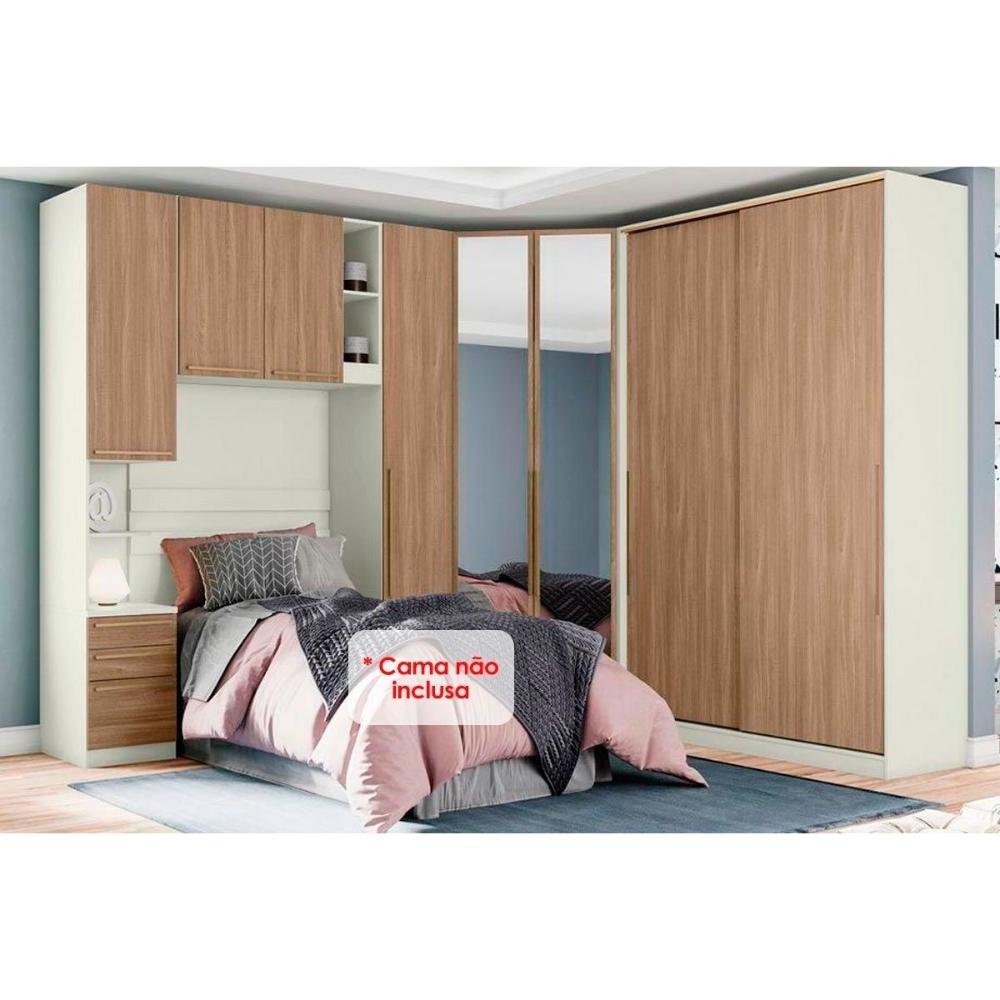 Quarto Henn Seletto 5 Peças (1 Armário Ponte + 1 Closet + 2 Guarda Roupas + 1 Componente) Qmh03 - 8