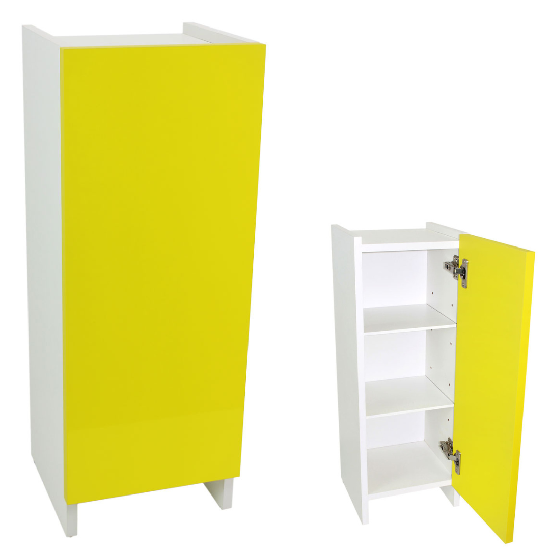 Mini Gabinete Armário Banheiro Pia Multiuso:amarelo