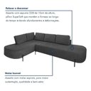 Ver imagem 7 de Sofá de Canto Orgânico 4 Lugares 265cm Base de Ferro Chaise Esquerda Luna