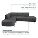 Ver imagem 4 de Sofá de Canto Orgânico 4 Lugares 265cm Base de Ferro Chaise Esquerda Luna Yescasa