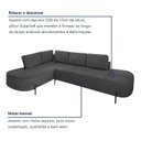 Ver imagem 7 de Sofá de Canto Orgânico 4 Lugares 265cm Base de Ferro Chaise Esquerda Luna Yescasa
