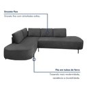 Ver mais imagens de Sofá de Canto Orgânico 4 Lugares 265cm Base de Ferro Chaise Esquerda Luna Yescasa