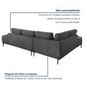 Ver imagem 6 de Sofá de Canto Orgânico 4 Lugares 265cm Base de Ferro Chaise Esquerda Luna Yescasa