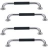 Barra de Apoio 30cm Inox Kit 4 unidades Superficie Antiderrapante Idoso Gestante Cadeirante Criança  - 1