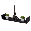 Ver imagem 1 de Prateleira em U 90x10cm Preta com Suporte Invisível