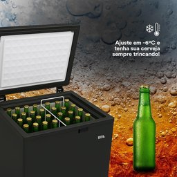 Freezer e Conservador Horizontal Eos 110 Litros Ecogelo Preto Efh120xdp 220v - 4