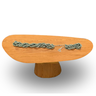 Mesa Oval organica em freijo 140x90 Modelar Moveis Mesa de Jantar Orgânica - 2