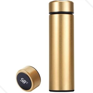 Garrafa Térmica Café, Água C/ Sensor de Temperatura em Led:dourado